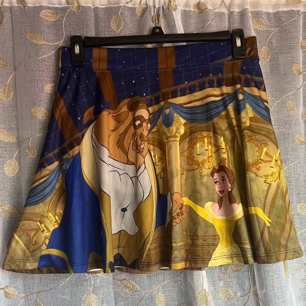 Disney Beauty & the Beast Skater Skirt by Hot Topic